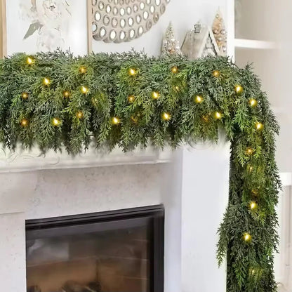 Pre-lit Christmas Cedar Garland