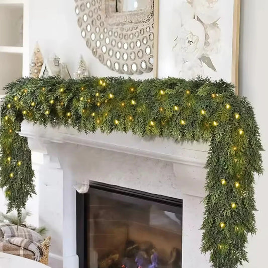 Pre-lit Christmas Cedar Garland